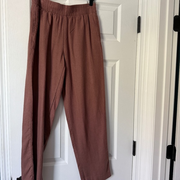 Like new old navy straight leg linen pants size S tall - Picture 1 of 5